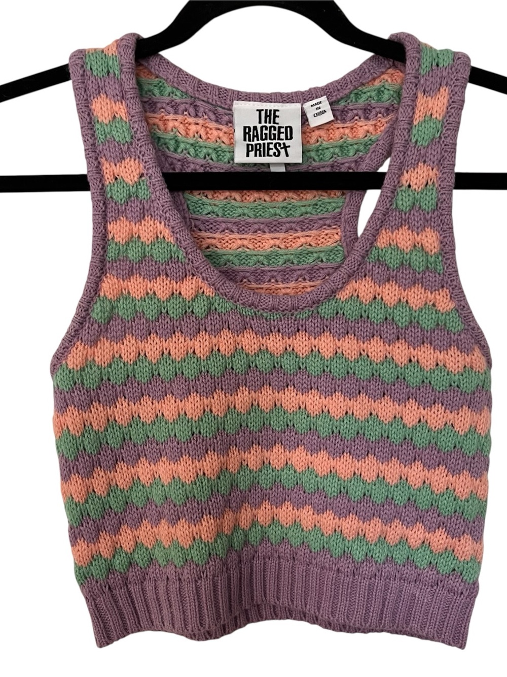The Ragged Priest Bubble Knit Crop Tank Top - Picture 2 of 9